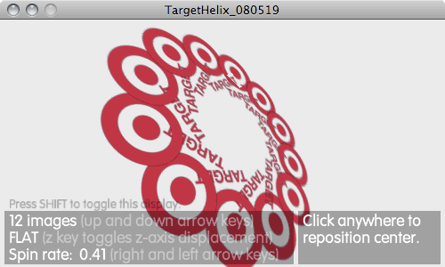 screen shot of Processing demo for Target